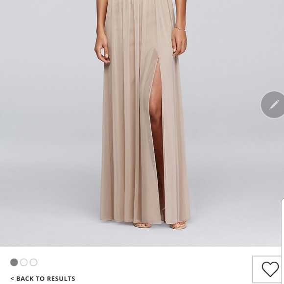 David bridal size 24 champagne colored gown - Picture 3 of 8